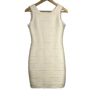 B Darling Womens Size 6 Dress White Ribbed Bodycon Dress Sexy Evening Bodycon